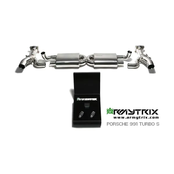 Escape Armytrix SS. Inox. Valvetronic Porsche 991 Turbo Turbo S