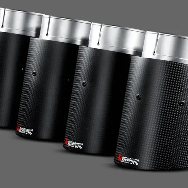 Colas de escape Akrapovič de carbono, Ø 115 mm para Chevrolet Corvette C7 Z06