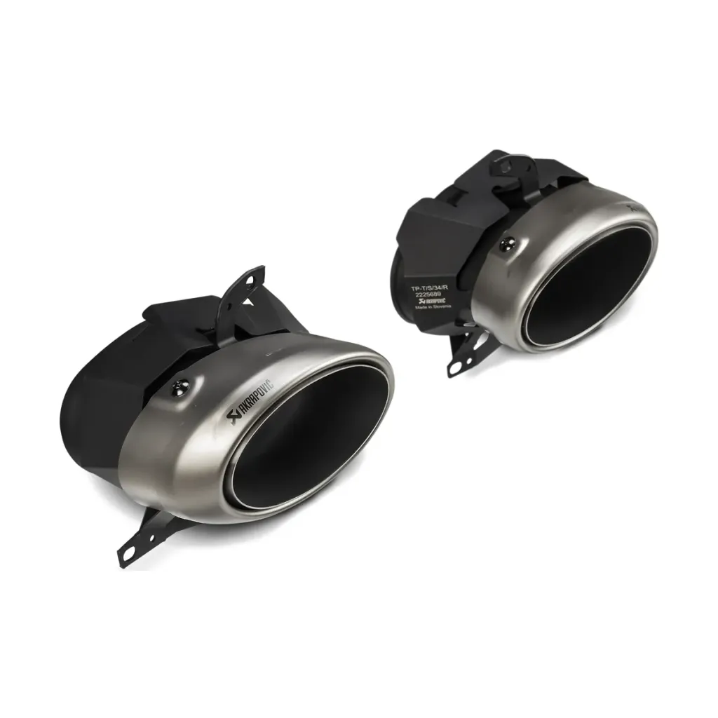 Colas de escape Akrapovič de titanio para Porsche 911 991 Turbo (TP-T/S/34)