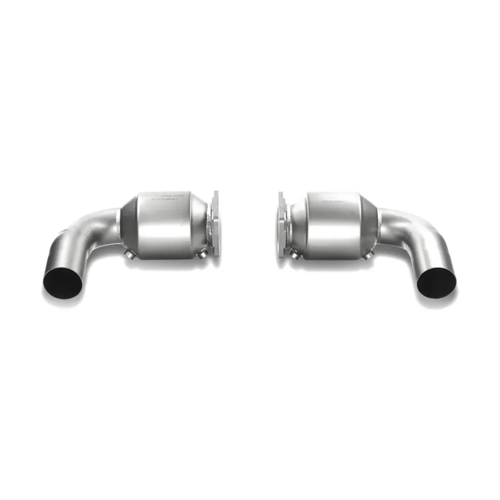 Link pipe Akrapovič de 100 cpsi cats, titanium para Porsche 911 997 Turbo