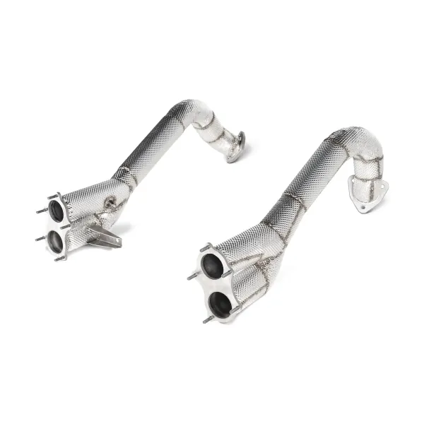 Link pipe Akrapovič de titanio para Porsche Boxster 718