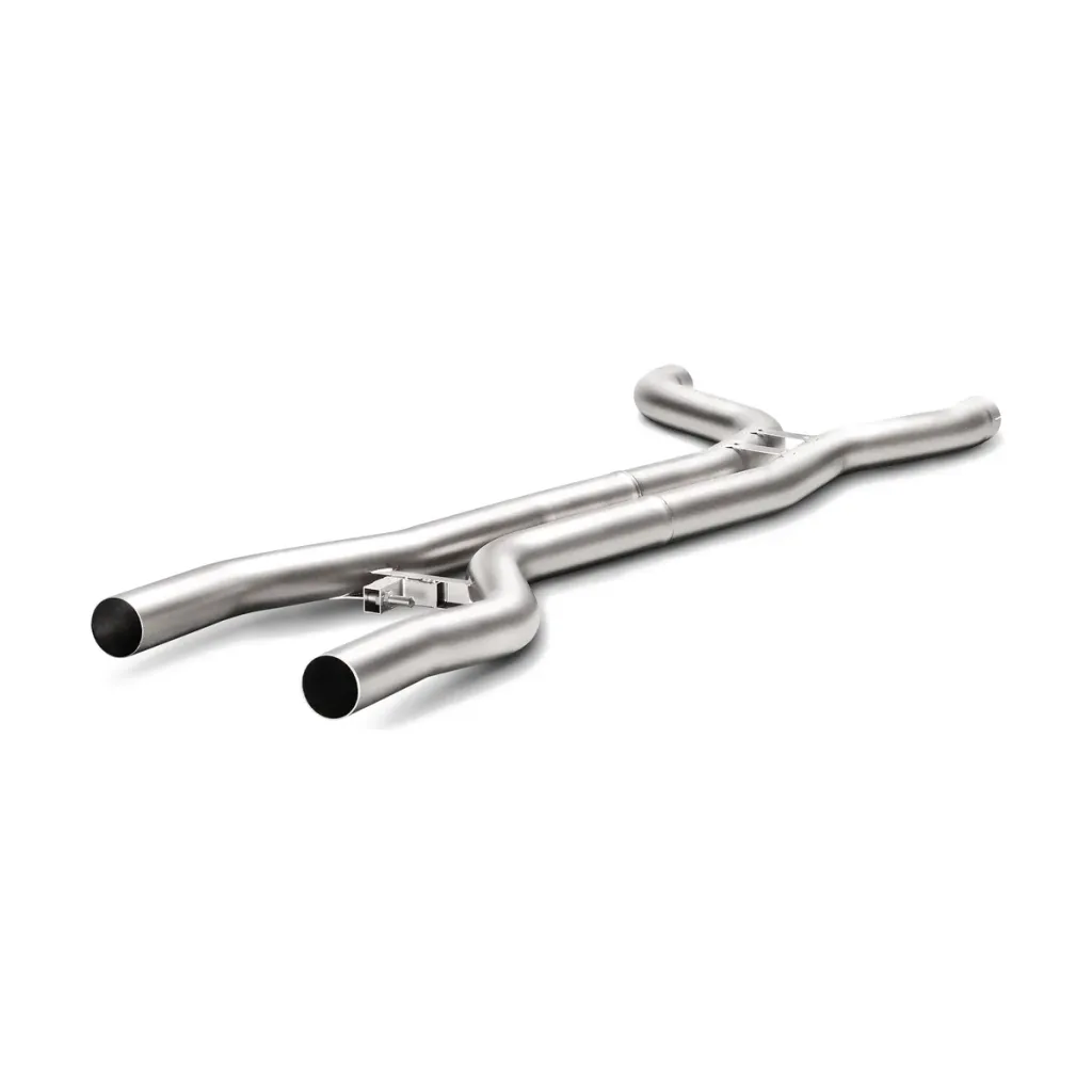 Link pipe Evolution Akrapovič de titanio para Porsche Cayenne 958